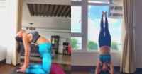 Phương Mai gây tranh cãi khi thực hiện động tác yoga cực khó dù đang mang thai ở tháng thứ 8